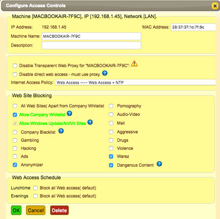 Web Filtering